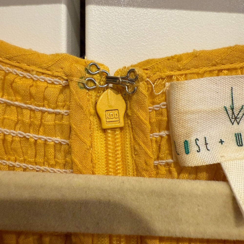 Lost + Wander Yellow Textured Dress - Picture 3 of 8